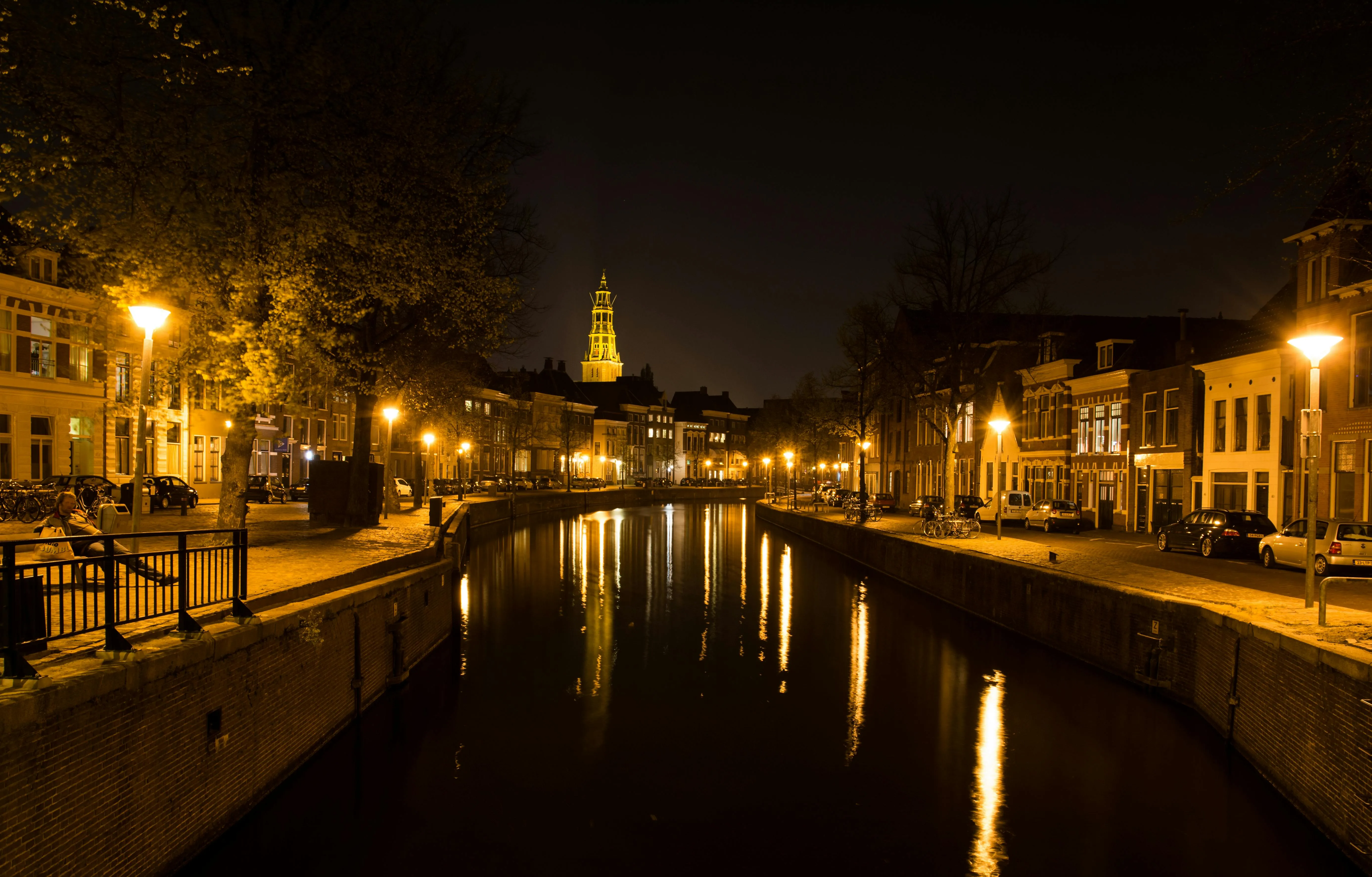 Groningen (stad) bij nacht