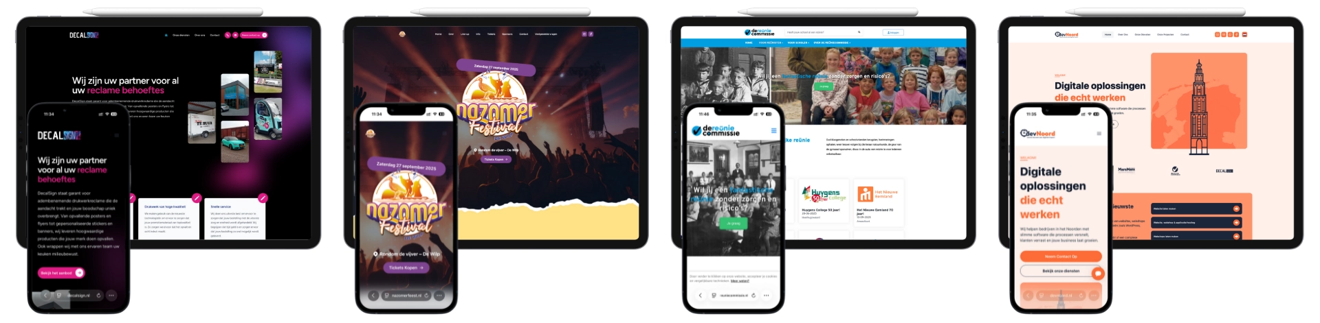 Schermafbeelding van een recent afgerond project (nazomerfeest.nl)